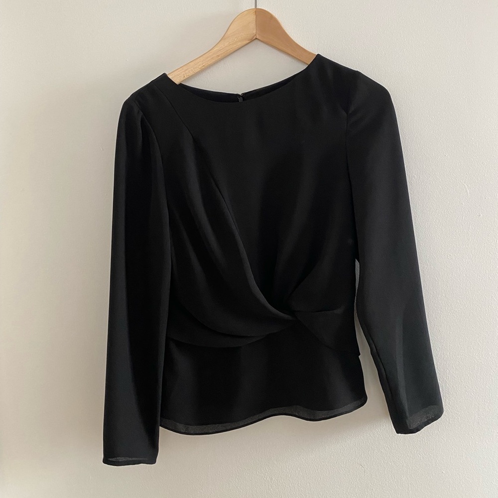 Reiss black twist top - size UK10 US6